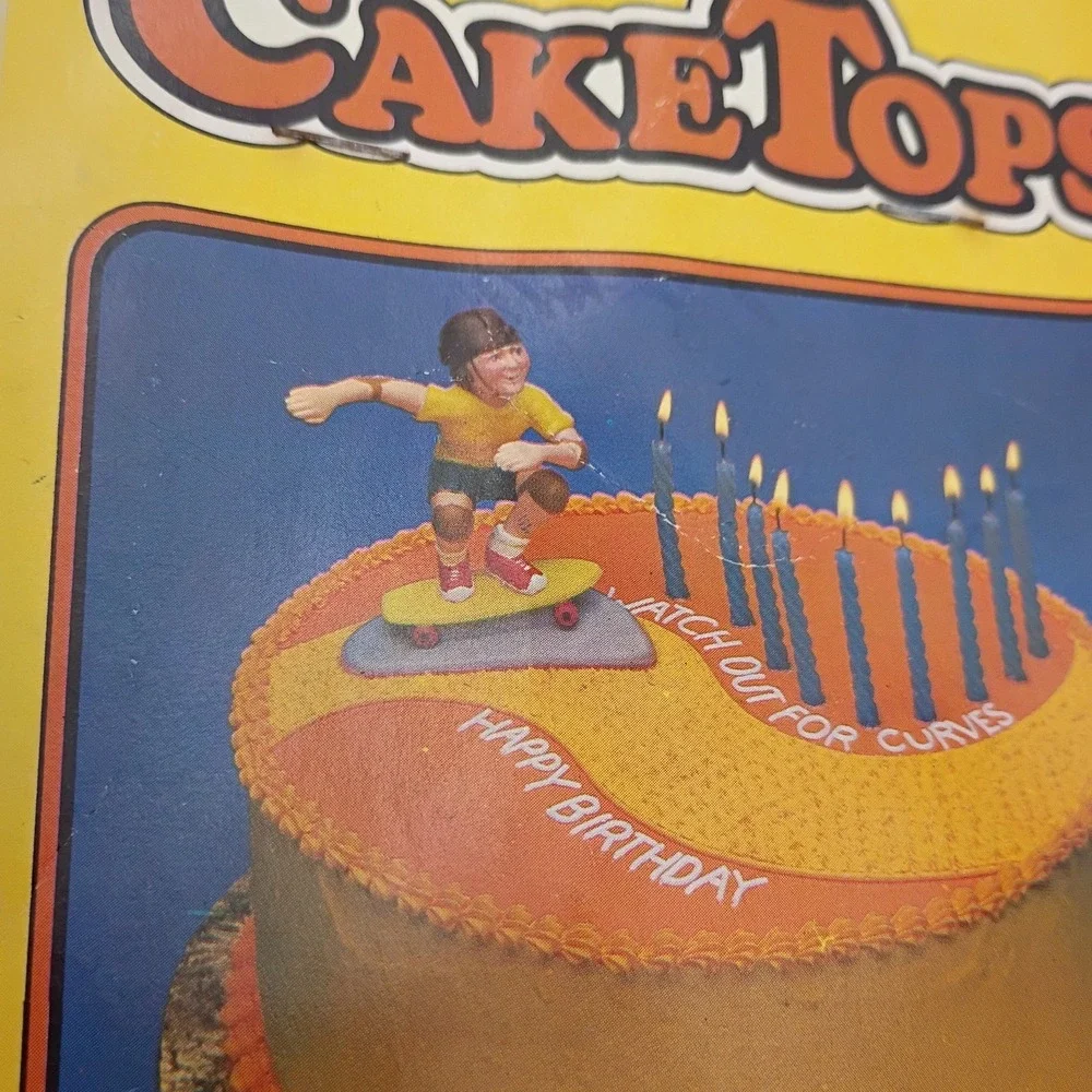 Vintage 1979 Wilton Cake Tops Skateboard Stunt Rider Decorating Birthday Party